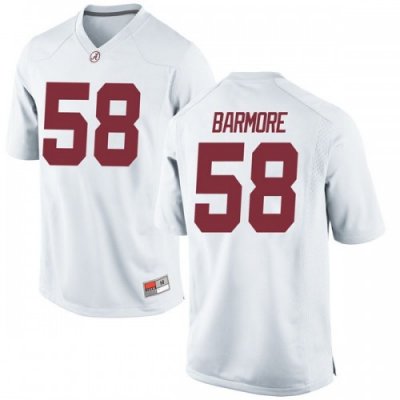 Youth Alabama Crimson Tide #58 Christian Barmore White Game NCAA College Football Jersey 2403XQDF6